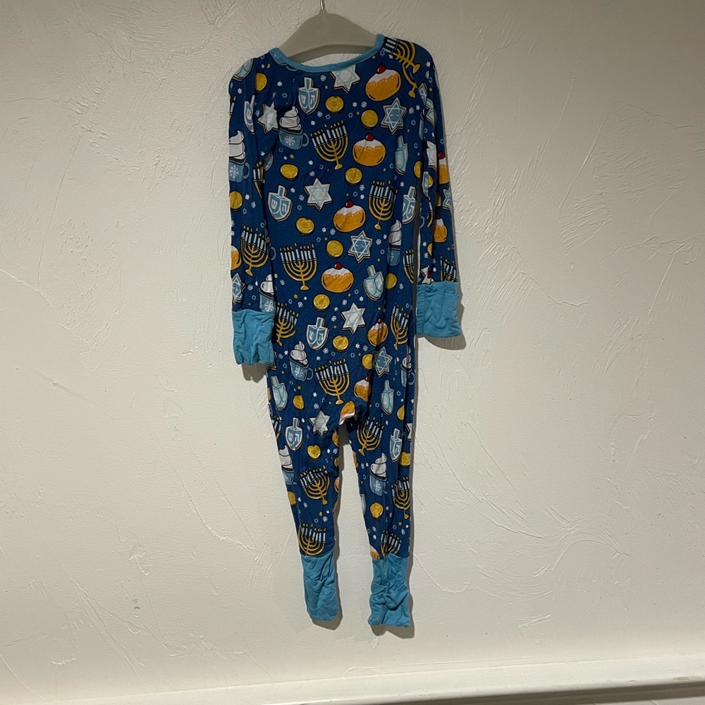 Blue Hanukkah Kids little sleepies 12-18 months zippy